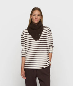 boat neck top stripes 20-775-5204 3072 ecru/wine