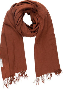 boiled wool scarf 20-904-3204 1247 saddle brown