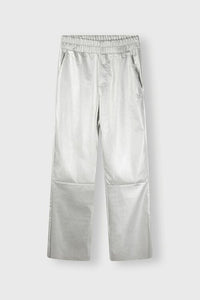 flared pants leatherlook 20-010-4201 1015 silver