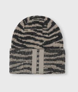 knitted beanie zebra 20-922-3204 1244 warm taupe