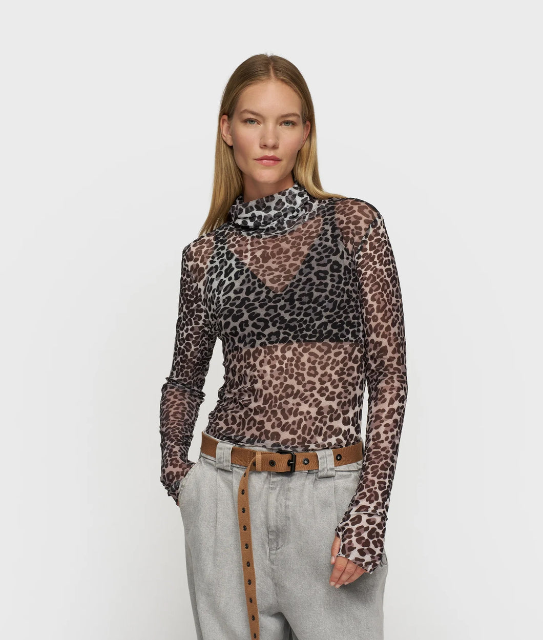 mesh long sleeve leopard 20-779-5204 1002 Ecru