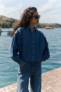 sarah short denim blouse 25512013 1602 medium denim