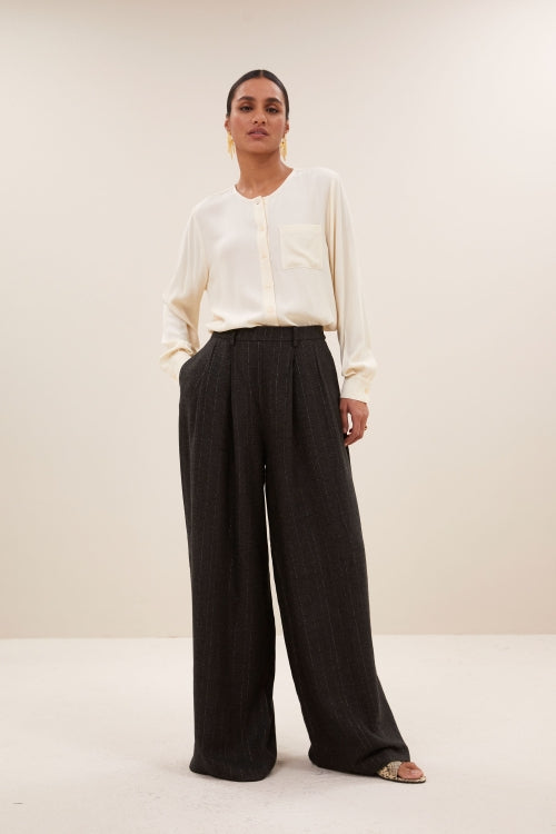 sef grey pants 25518018 805 grey lurex