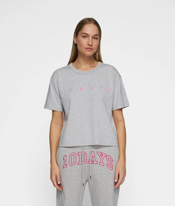 short sleeve tee logo 20-740-5201 4001 light grey melee