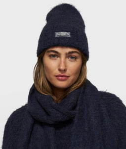 soft hairy knit beanie 20-924-5203 1311 dark navy