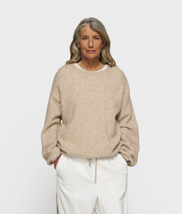 soft round neck sweater knit 20-605-5203 1130 earth