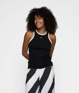 tank top rib contrast 20-468-5201 1012 black