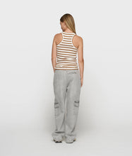 Afbeelding in Gallery-weergave laden, tank top rib stripes 20-456-5204 3071 ecru/suede
