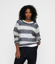 Afbeelding in Gallery-weergave laden, thin knit sweater 20-610-5202 3067 antra melee/white grey melee
