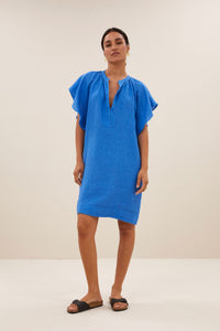 vina linen dress 25117007 675 queens blue
